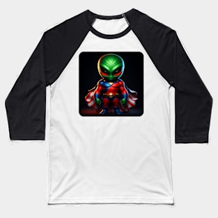 Martian Alien Caricature #1 Baseball T-Shirt